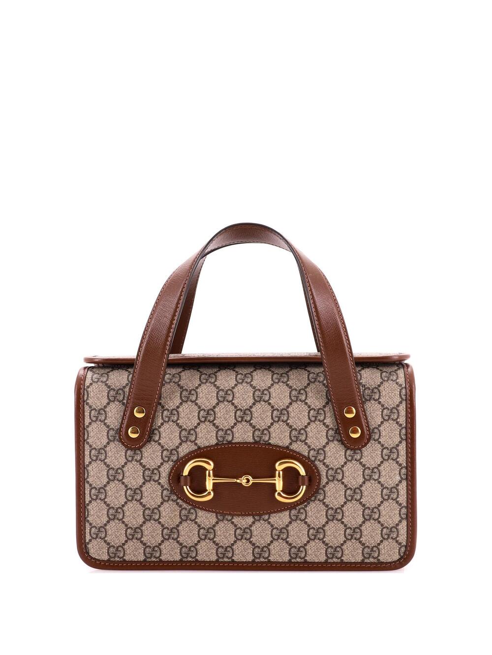 Gucci Horsebit Boston Bag Gg Coated #335034G16B